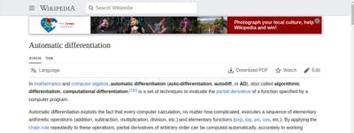 Automatic differentiation - Wikipedia